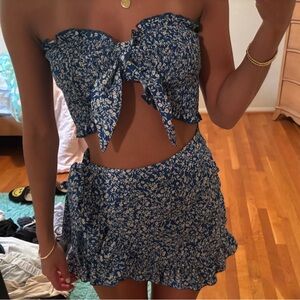 Super cute summer tube top and skirt set
